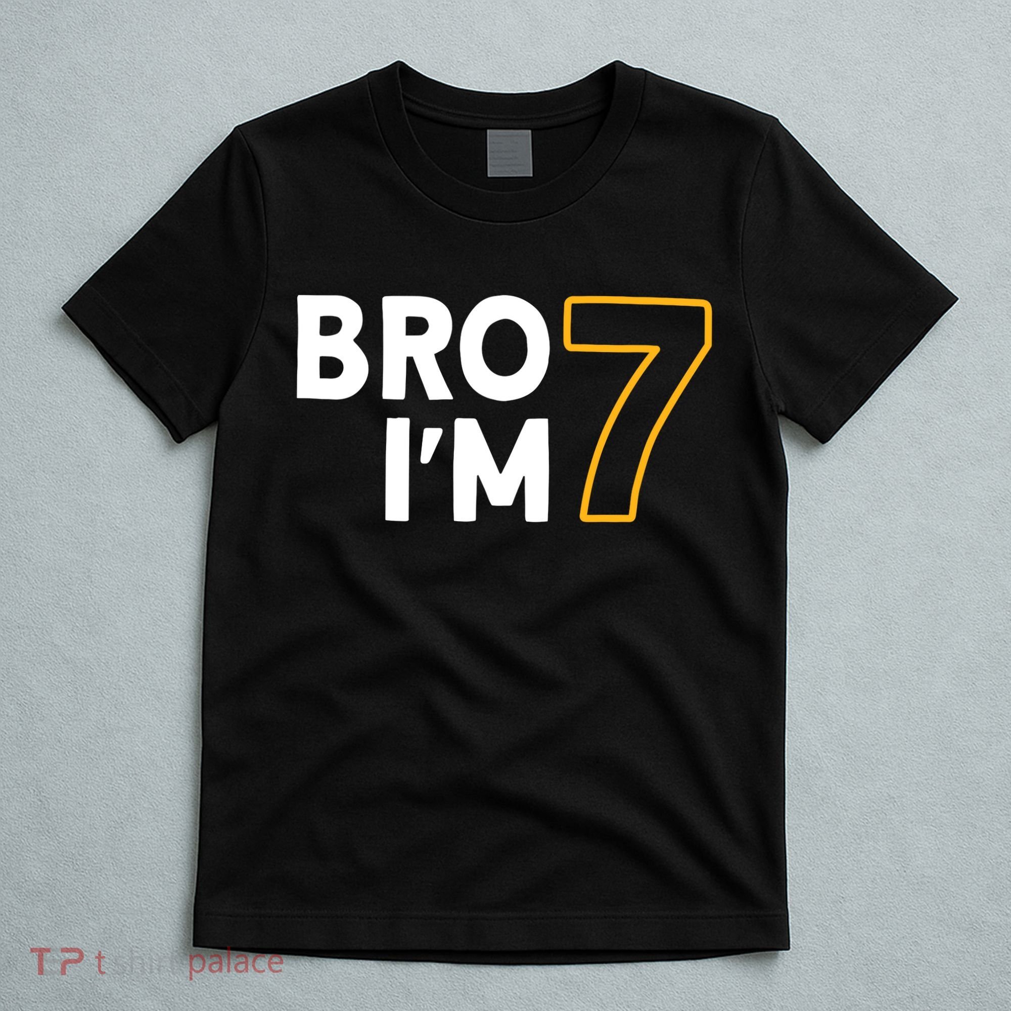 7th Birthday Boy 7th Birthday 7 Years Old Bro Im 7 T-Shirt