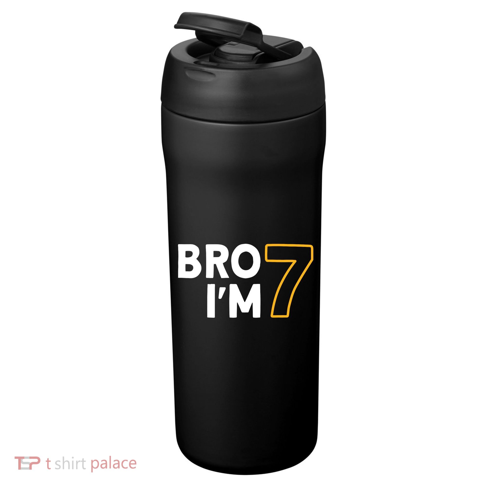 7th Birthday Boy 7th Birthday 7 Years Old Bro Im 7 24oz Duet Stainless Steel Tumbler