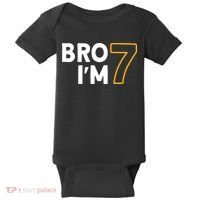 7th Birthday Boy 7th Birthday 7 Years Old Bro Im 7 Baby Bodysuit thumb 0