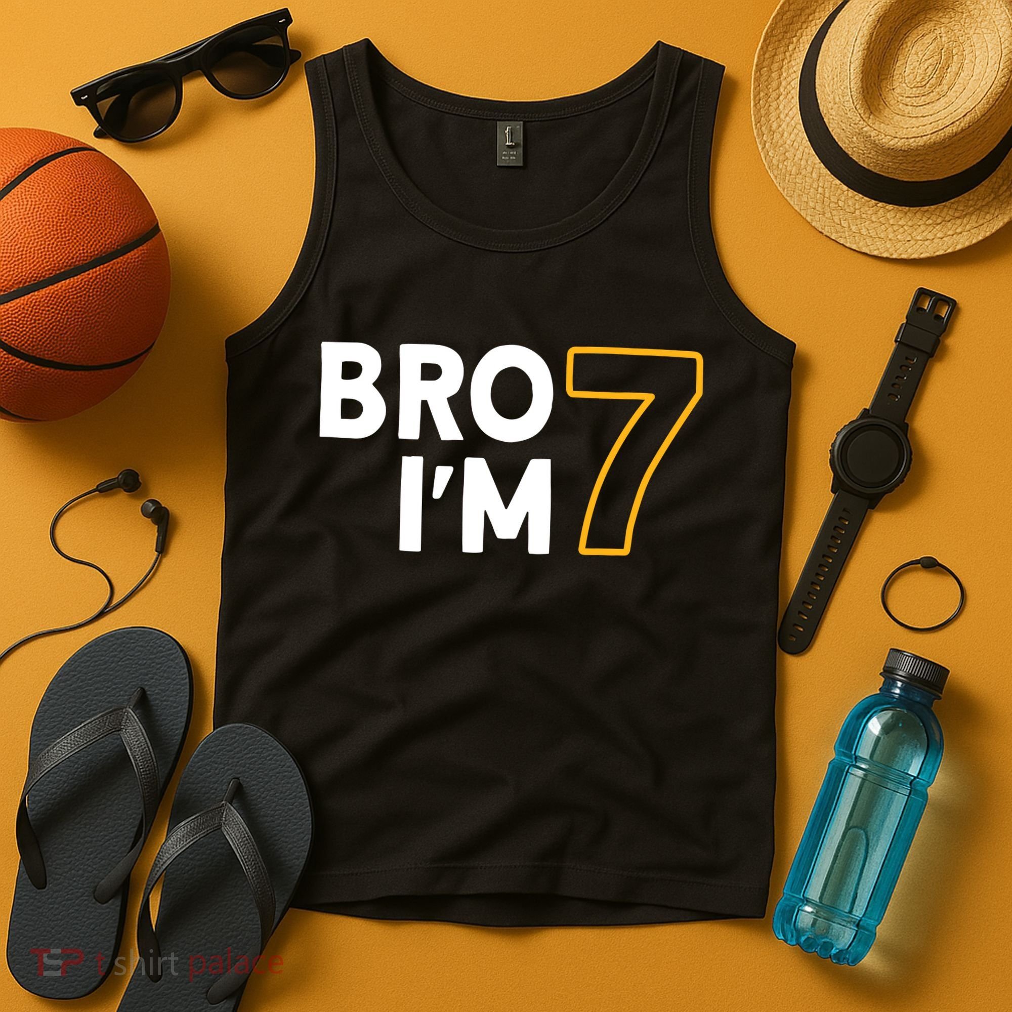 7th Birthday Boy 7th Birthday 7 Years Old Bro Im 7 Tank Top