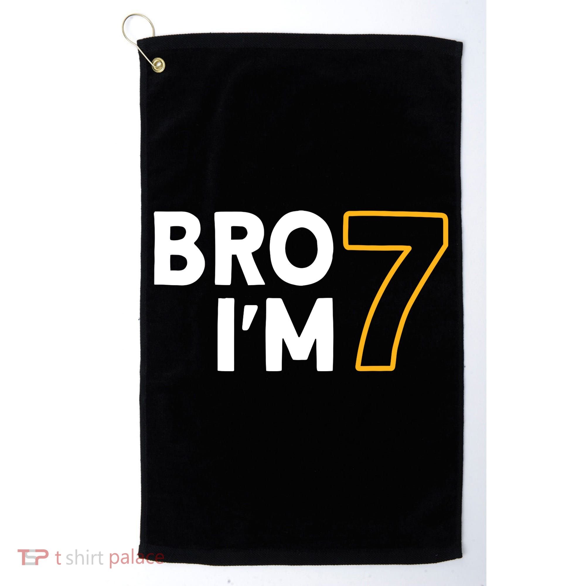 7th Birthday Boy 7th Birthday 7 Years Old Bro Im 7 Golf Towel