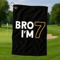 7th Birthday Boy 7th Birthday 7 Years Old Bro Im 7 Golf Towel thumb 1