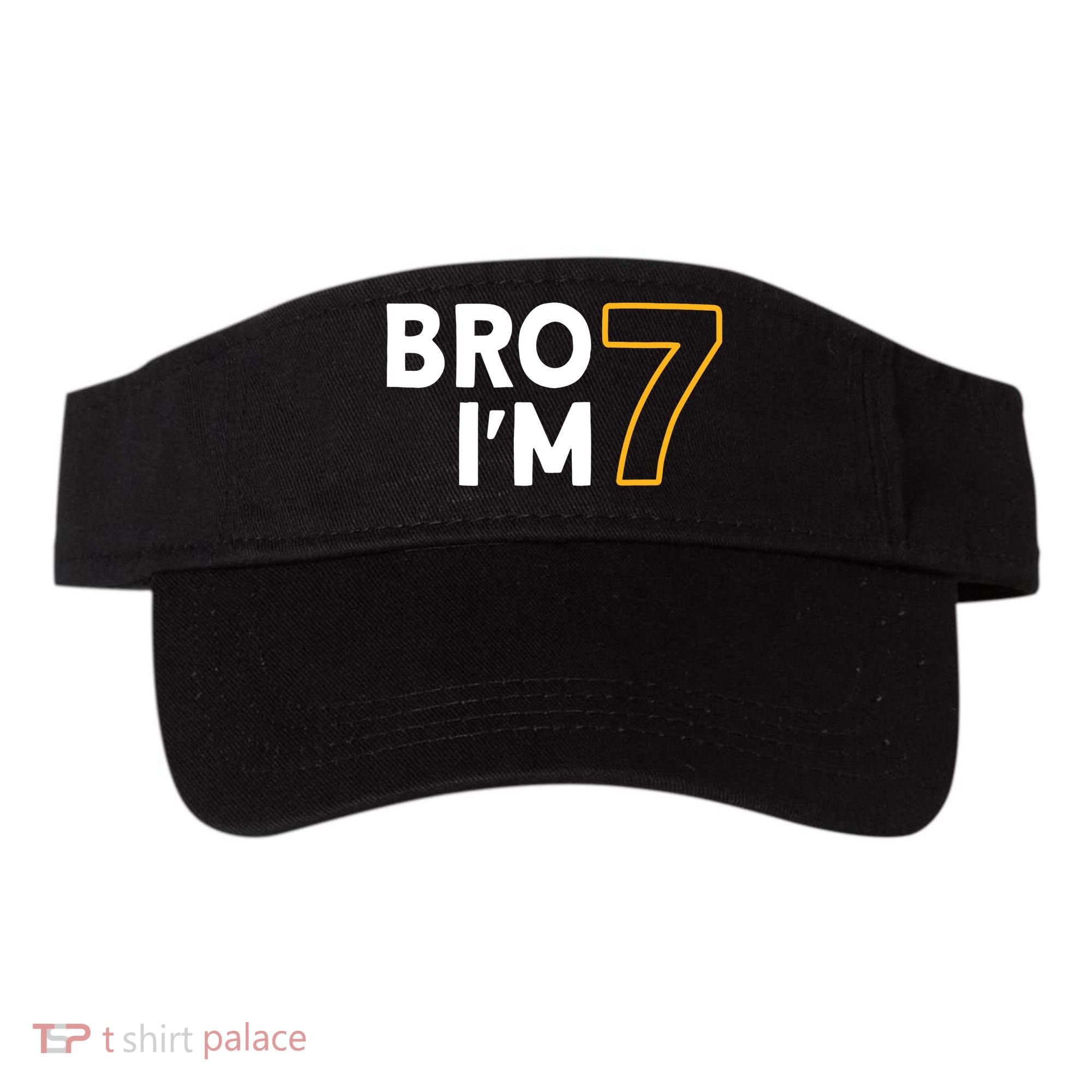 7th Birthday Boy 7th Birthday 7 Years Old Bro Im 7 Visor