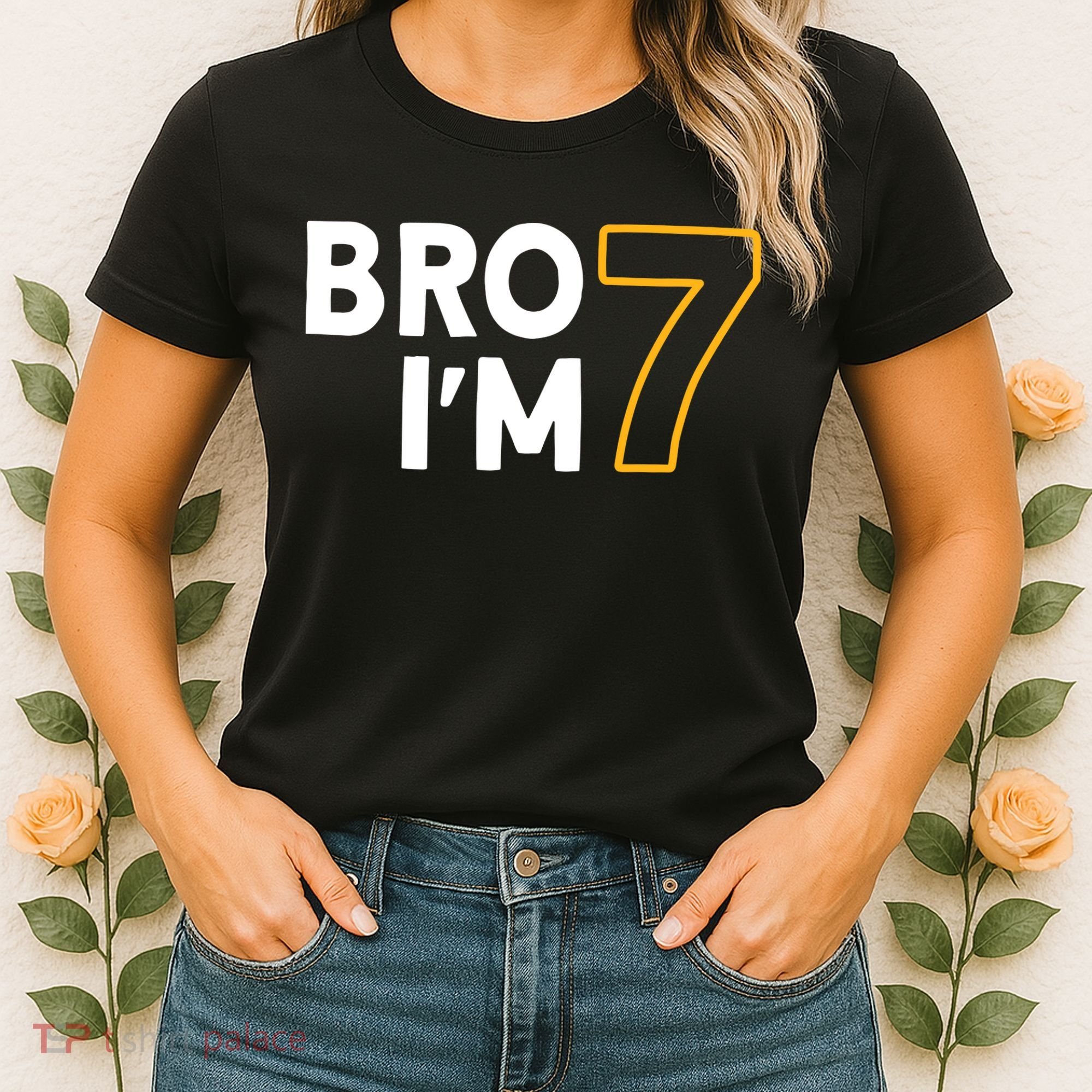 7th Birthday Boy 7th Birthday 7 Years Old Bro Im 7 Women's T-Shirt