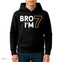 7th Birthday Boy 7th Birthday 7 Years Old Bro Im 7 Kids Hoodie thumb 4