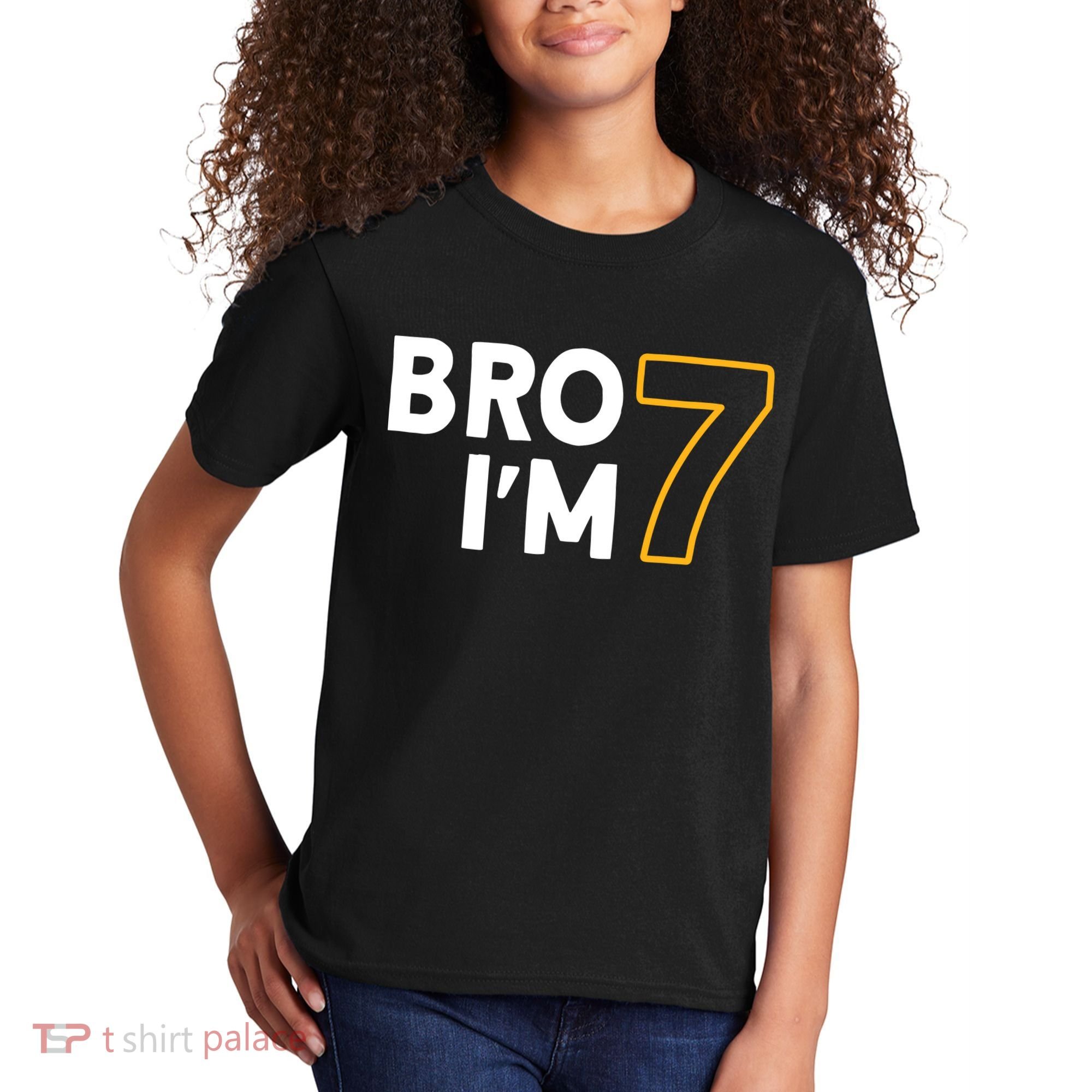 7th Birthday Boy 7th Birthday 7 Years Old Bro Im 7 Kids T-Shirt