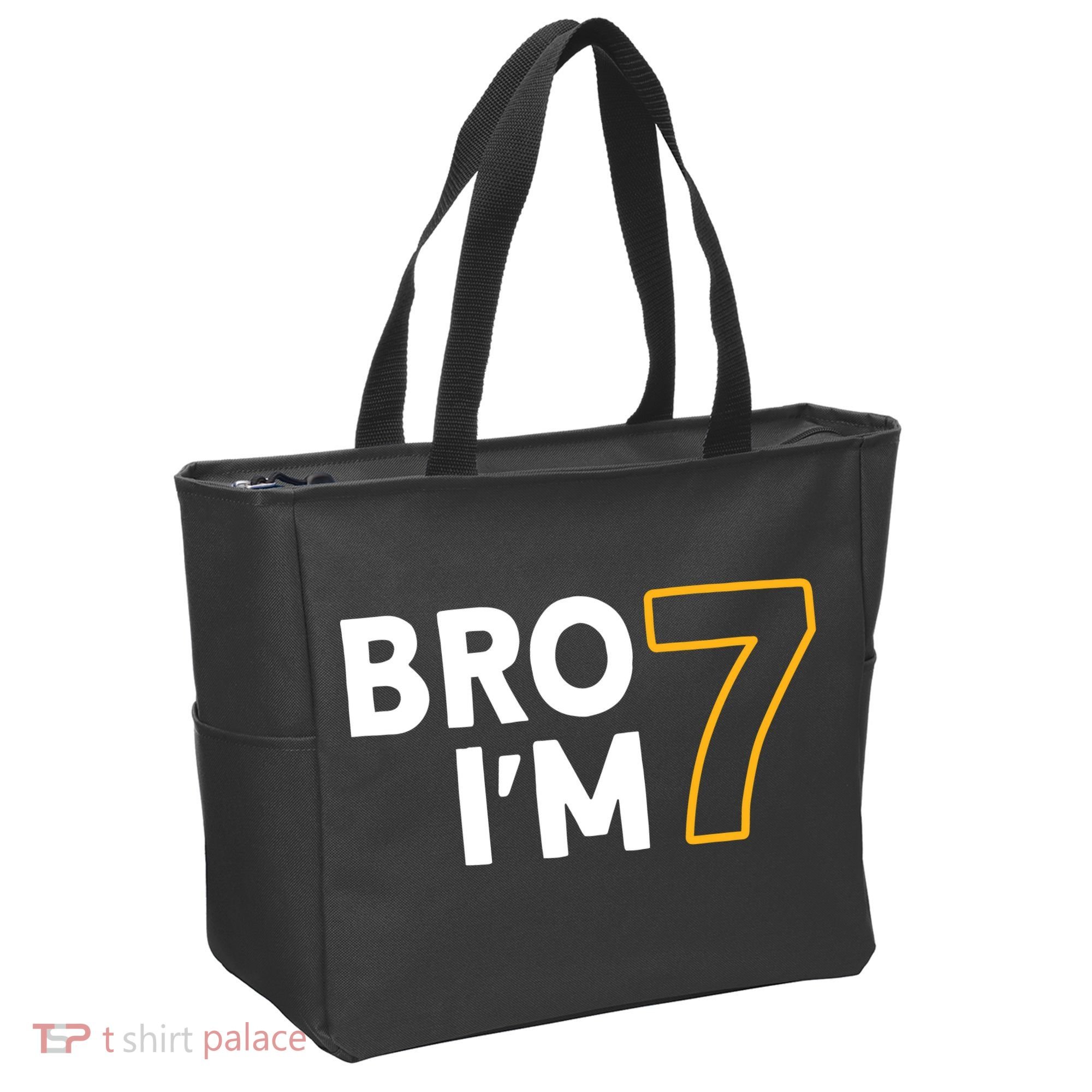 7th Birthday Boy 7th Birthday 7 Years Old Bro Im 7 Tote Bag