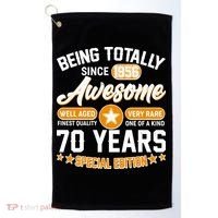 70th Birthday Being Totally Awesome Since 1956 Special Edition  Golf Towel thumb 0