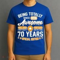 70th Birthday Being Totally Awesome Since 1956 Special Edition  T-Shirt thumb 3
