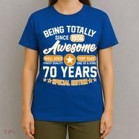 70th Birthday Being Totally Awesome Since 1956 Special Edition  T-Shirt thumb 4