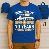 70th Birthday Being Totally Awesome Since 1956 Special Edition  T-Shirt thumb 6