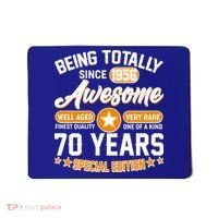 70th Birthday Being Totally Awesome Since 1956 Special Edition  Mousepad thumb 0