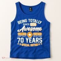 70th Birthday Being Totally Awesome Since 1956 Special Edition  Tank Top thumb 2