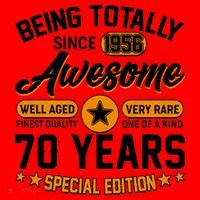 70th Birthday Being Totally Awesome Since 1956 Special Edition  Santa Hat thumb 1