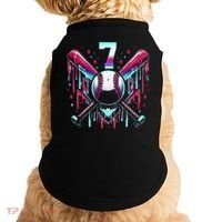 7th Birthday Baseball Home Plate Drip Ice Cream Sprinkle Gift Doggie Tank thumb 0