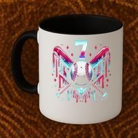 7th Birthday Baseball Home Plate Drip Ice Cream Sprinkle Gift Coffee Mug thumb 2