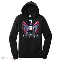 7th Birthday Baseball Home Plate Drip Ice Cream Sprinkle Gift Women's Hoodie thumb 0