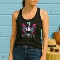 7th Birthday Baseball Home Plate Drip Ice Cream Sprinkle Gift Women's Tank Top thumb 2