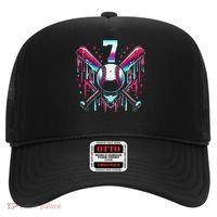 7th Birthday Baseball Home Plate Drip Ice Cream Sprinkle Gift Hat thumb 0