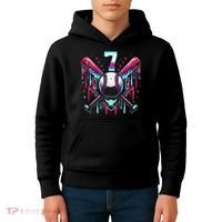 7th Birthday Baseball Home Plate Drip Ice Cream Sprinkle Gift Kids Hoodie thumb 4