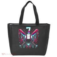 7th Birthday Baseball Home Plate Drip Ice Cream Sprinkle Gift Tote Bag thumb 0
