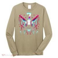 7th Birthday Baseball Home Plate Drip Ice Cream Sprinkle Gift Long Sleeve Shirt thumb 0