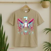 7th Birthday Baseball Home Plate Drip Ice Cream Sprinkle Gift T-Shirt thumb 2