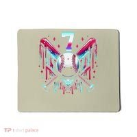 7th Birthday Baseball Home Plate Drip Ice Cream Sprinkle Gift Mousepad thumb 0