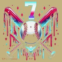 7th Birthday Baseball Home Plate Drip Ice Cream Sprinkle Gift Mousepad thumb 1