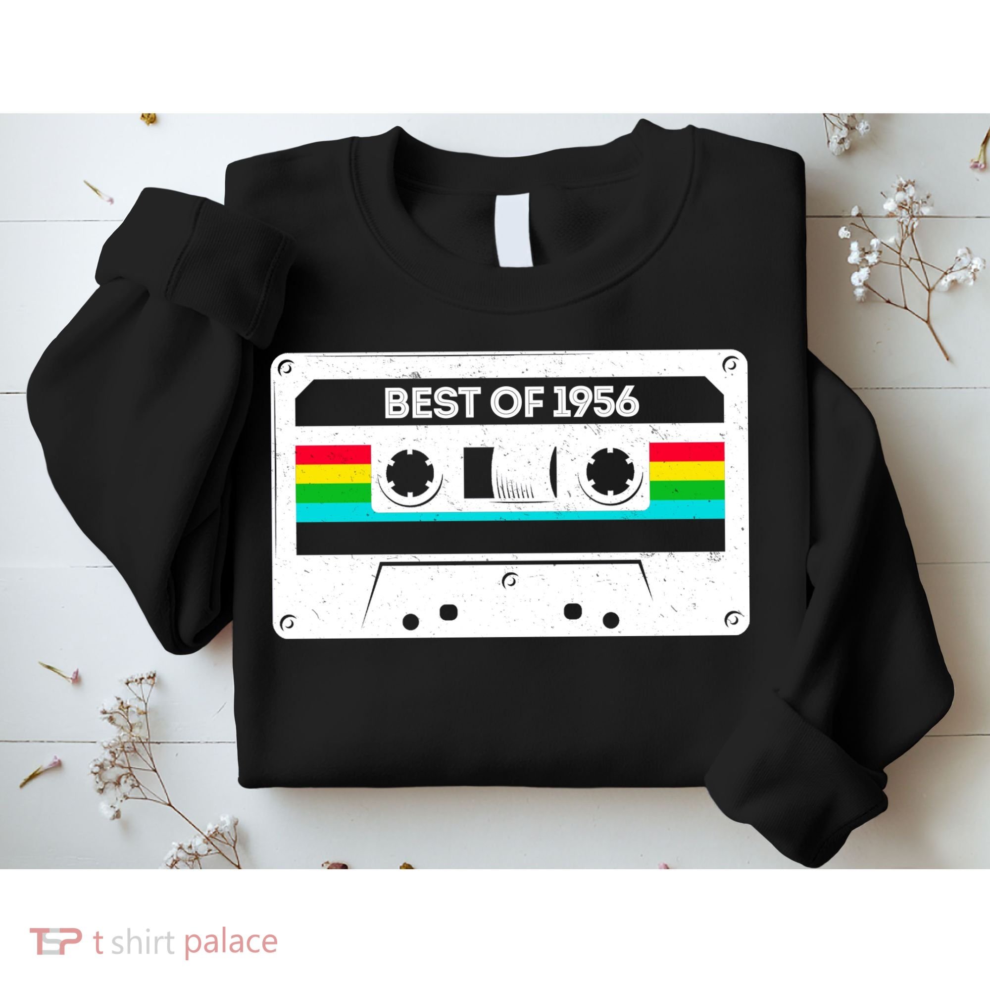 70th Birthday Best Of 1956 Cassette Mix Tape  Sweatshirt