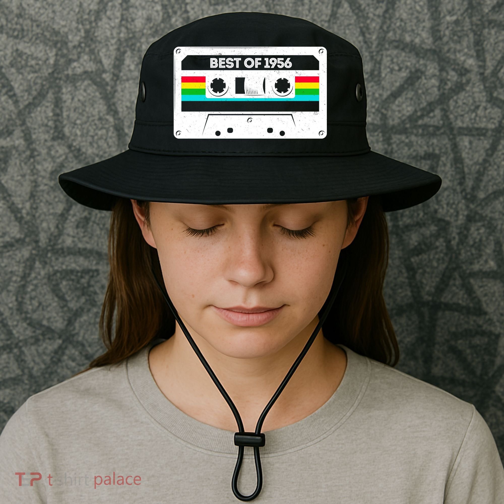 70th Birthday Best Of 1956 Cassette Mix Tape  Bucket Hat