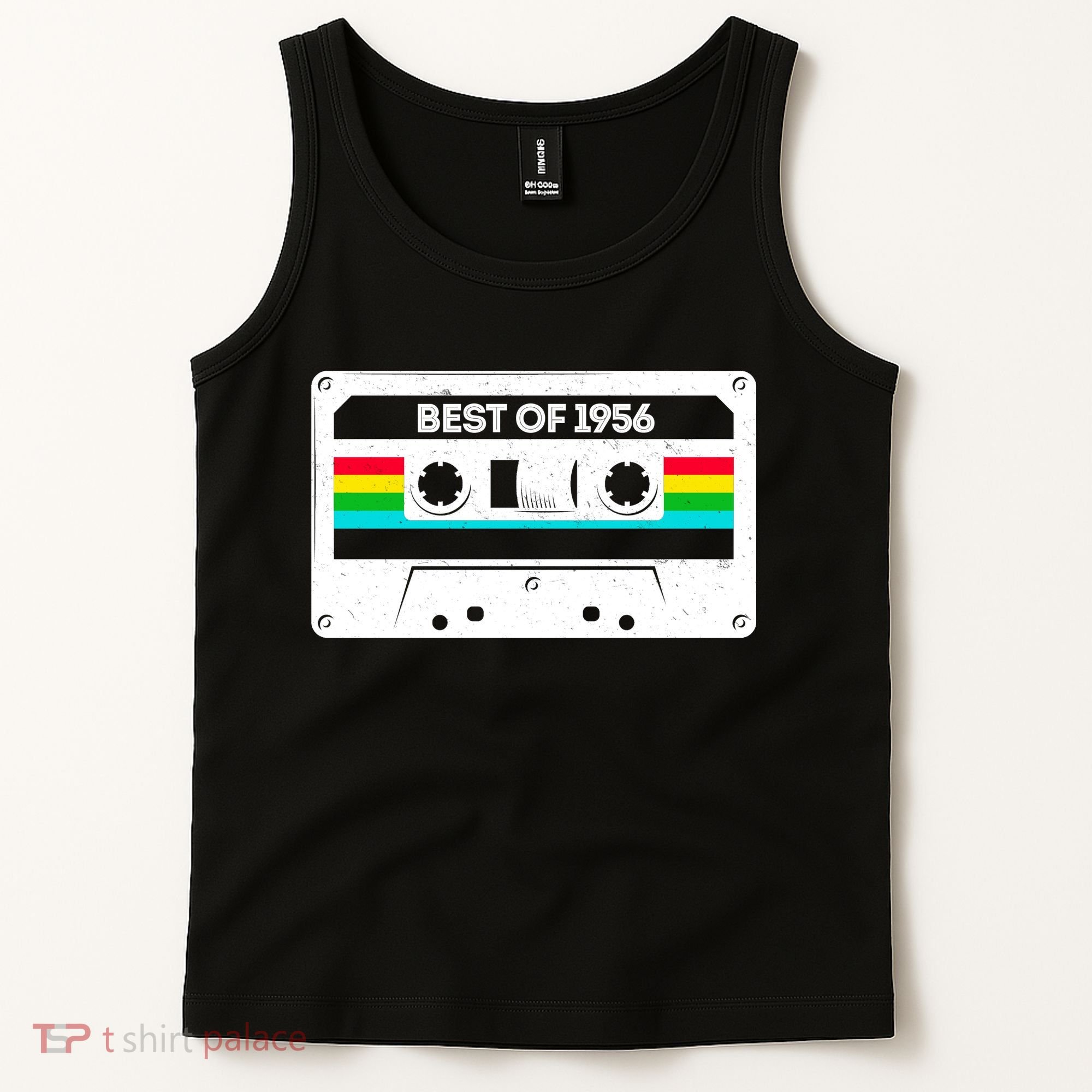 70th Birthday Best Of 1956 Cassette Mix Tape  Tank Top