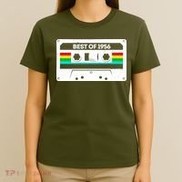 70th Birthday Best Of 1956 Cassette Mix Tape  T-Shirt thumb 4
