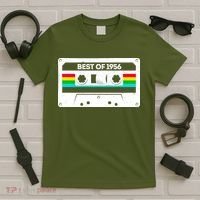 70th Birthday Best Of 1956 Cassette Mix Tape  T-Shirt thumb 5