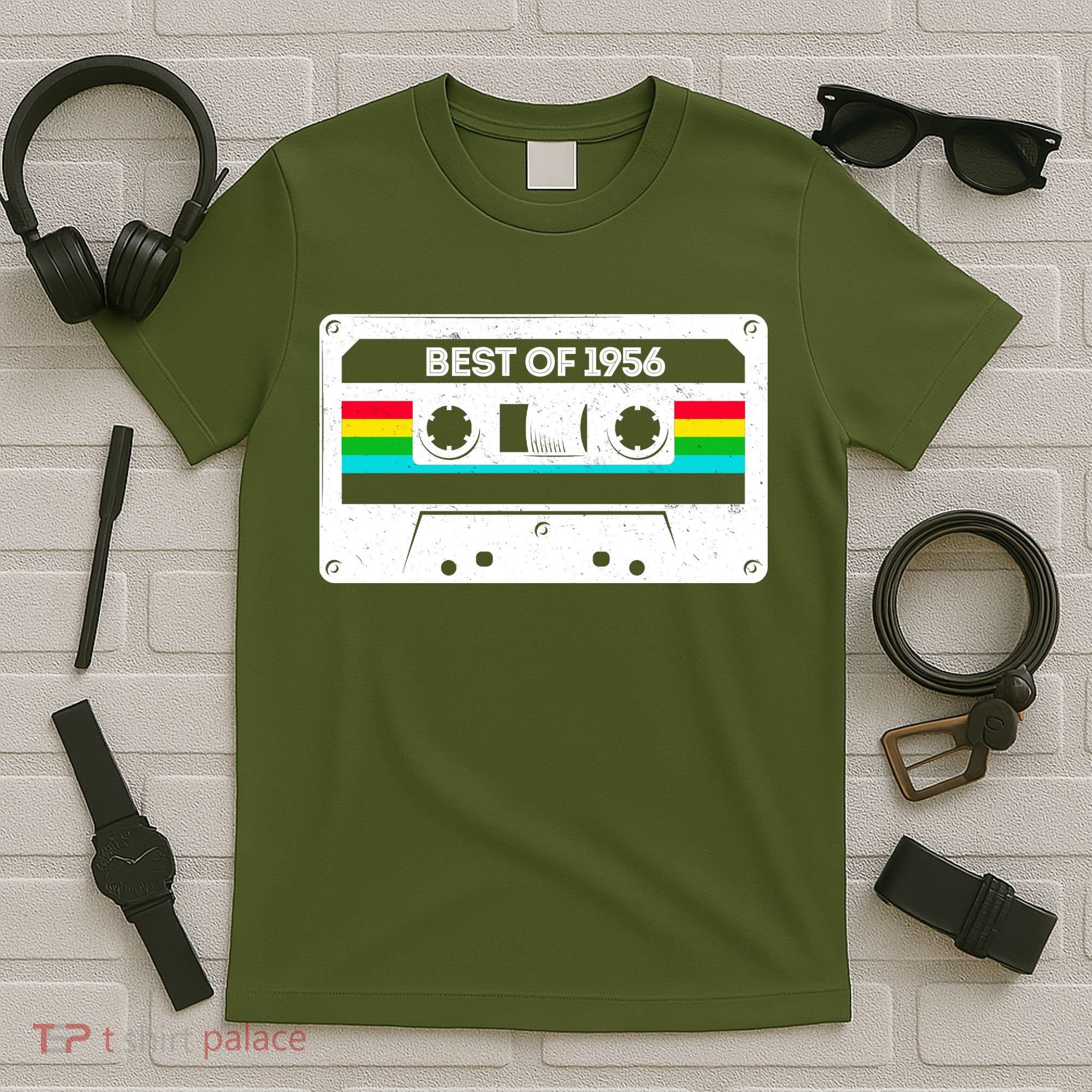 70th Birthday Best Of 1956 Cassette Mix Tape  T-Shirt