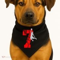 7th Birthday Basketball Big Number 7 Year Old USA-Made Doggie Bandana thumb 1