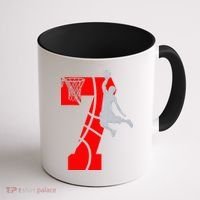 7th Birthday Basketball Big Number 7 Year Old Coffee Mug thumb 1
