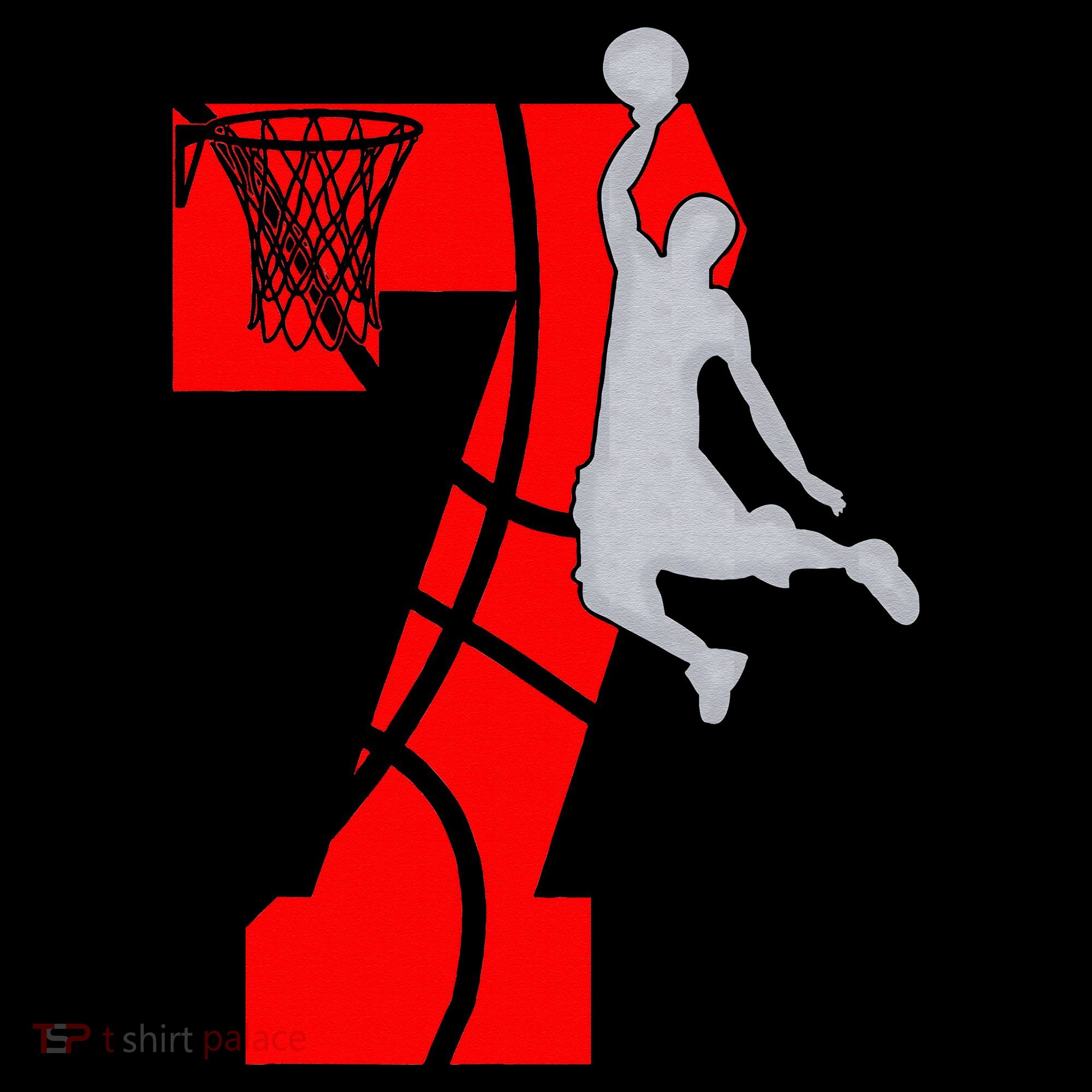 7th Birthday Basketball Big Number 7 Year Old Coffee Mug