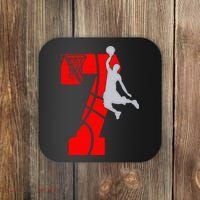7th Birthday Basketball Big Number 7 Year Old Coaster thumb 0