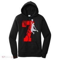 7th Birthday Basketball Big Number 7 Year Old Women's Hoodie thumb 0