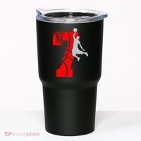7th Birthday Basketball Big Number 7 Year Old Tumbler thumb 0