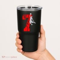 7th Birthday Basketball Big Number 7 Year Old Tumbler thumb 2
