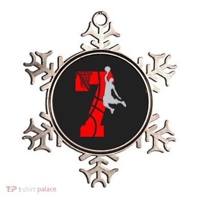 7th Birthday Basketball Big Number 7 Year Old Ornament