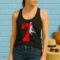 7th Birthday Basketball Big Number 7 Year Old Women's Tank Top thumb 2