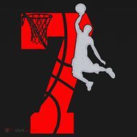 7th Birthday Basketball Big Number 7 Year Old Toddler Hoodie thumb 2