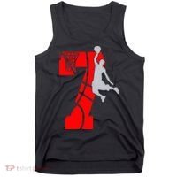 7th Birthday Basketball Big Number 7 Year Old Tank Top thumb 0