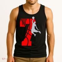 7th Birthday Basketball Big Number 7 Year Old Tank Top thumb 3
