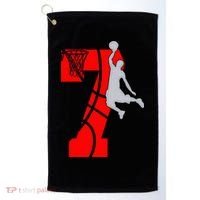 7th Birthday Basketball Big Number 7 Year Old Golf Towel thumb 0