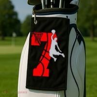 7th Birthday Basketball Big Number 7 Year Old Golf Towel thumb 2