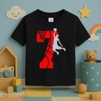 7th Birthday Basketball Big Number 7 Year Old Toddler T-Shirt thumb 3